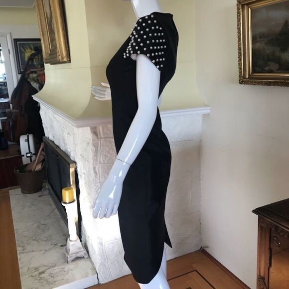 NWT Michael Kors Collection PEARL Silk/ Wool Sheath Cocktail Dress - Picture 5 of 8